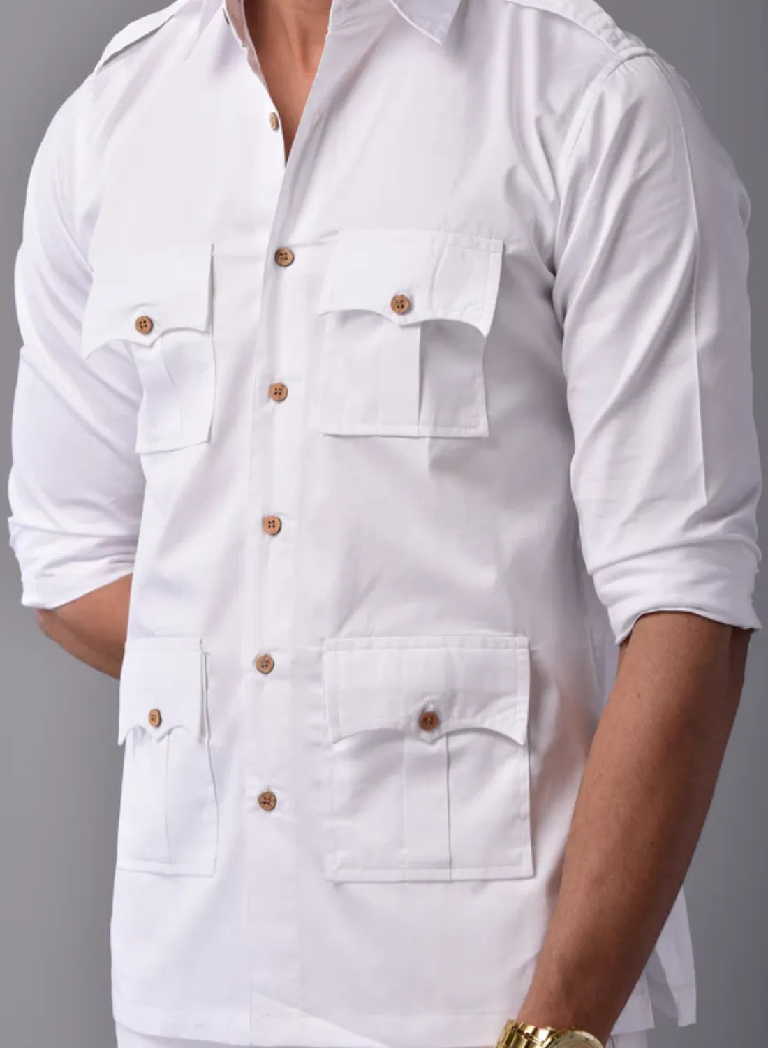 white dress shirt with pocket The Slim Oxford Shirt | White