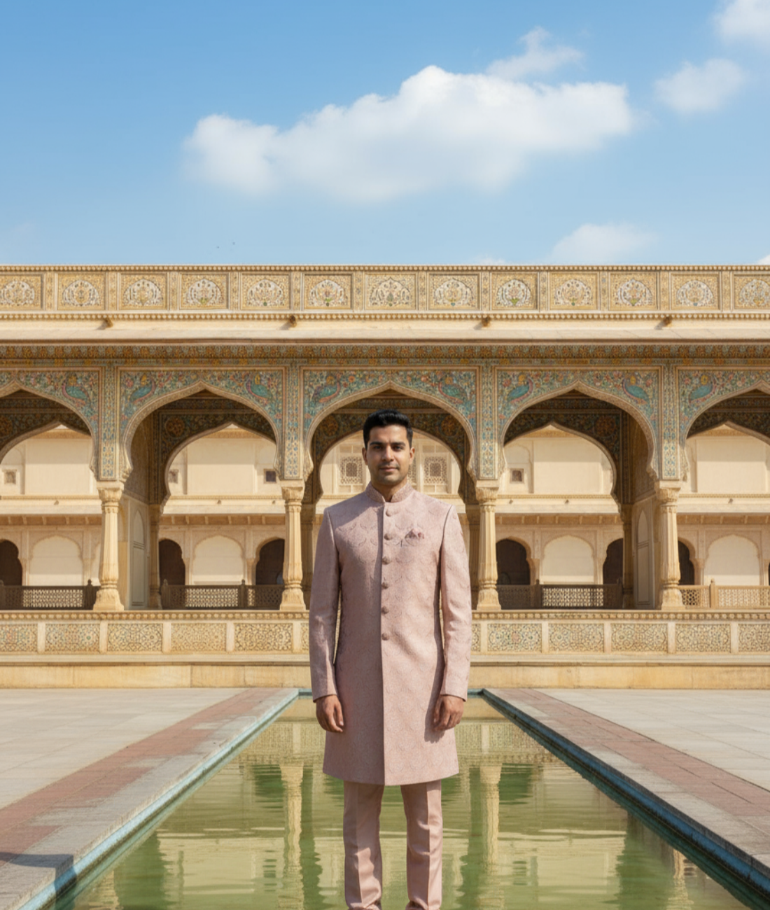 Lavender Royal Sherwani Set for Wedding