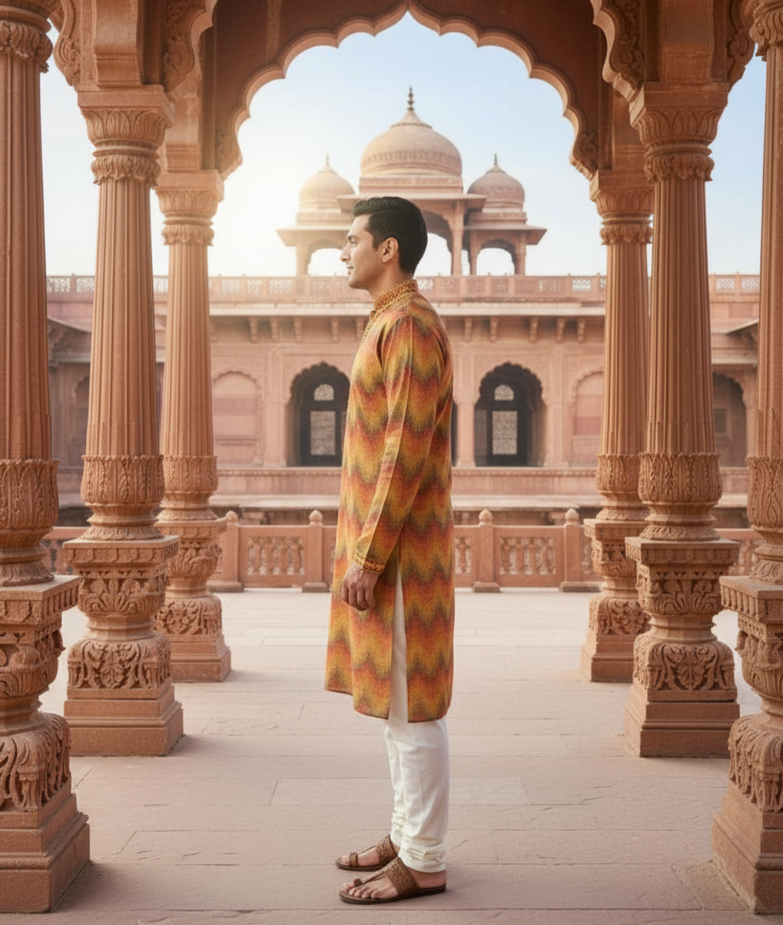 Real Mirror Work Radiant Traditional Kurta
