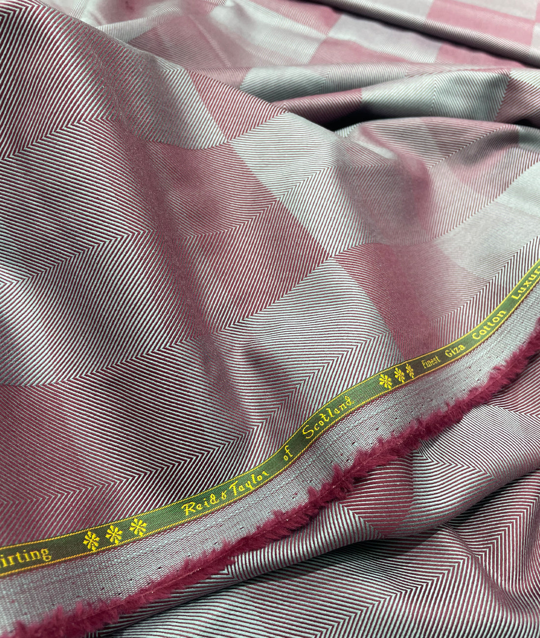 Reid & Taylor Luxury 2 Ply Giza Cotton Men's Unstitched Checks Fabric