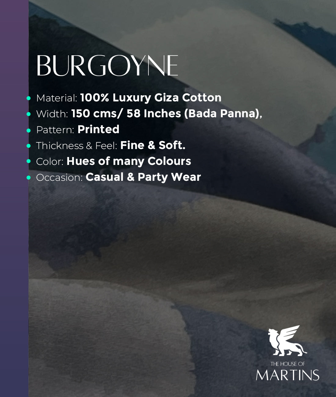 Burgoyne Printed Men's Cotton Unstitched Fabric