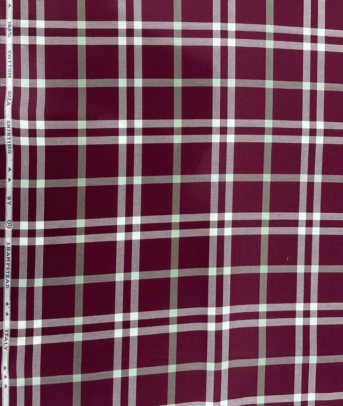J.Hampstead Luxury Cotton Big Checks Men's Fabric