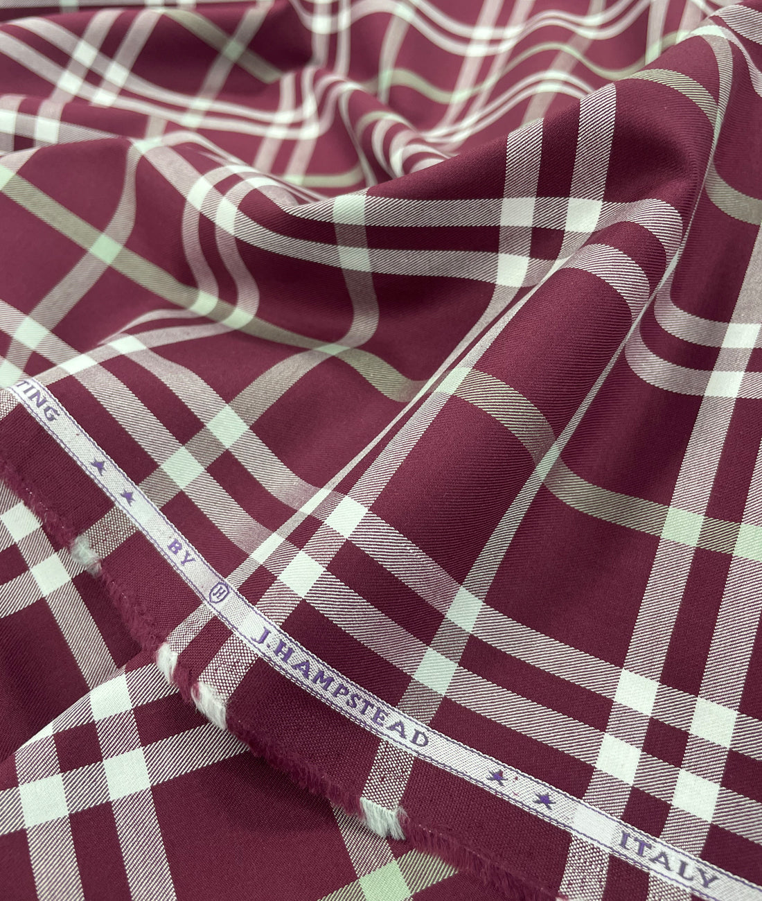 J.Hampstead Luxury Cotton Big Checks Men's Fabric