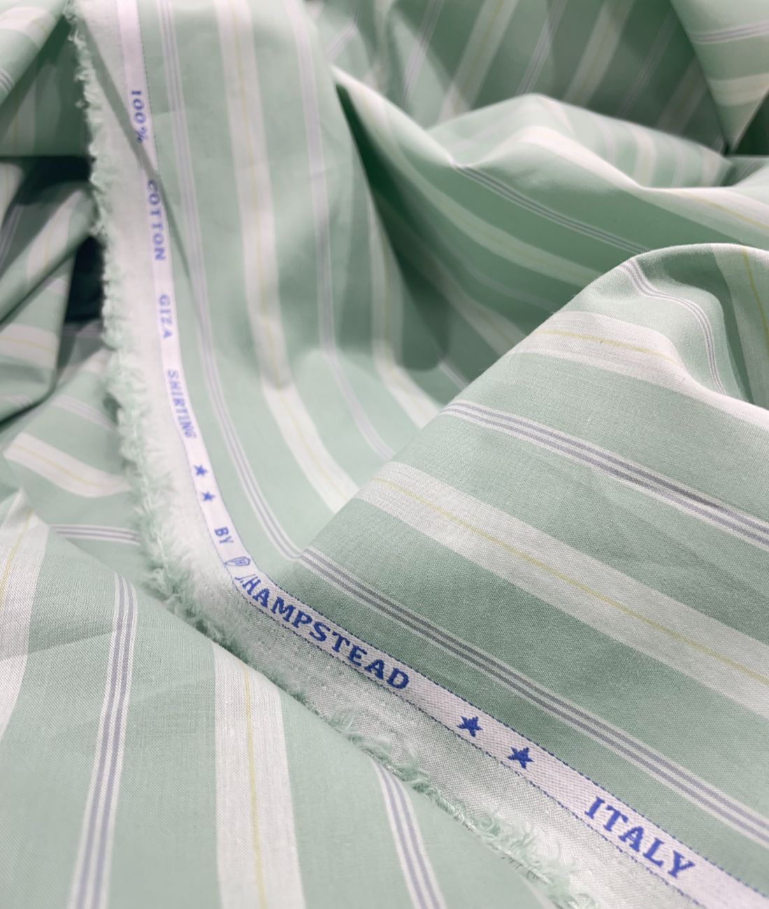 J.Hampstead Stripe Luxury Giza Cotton Fabric for Men's Shirt