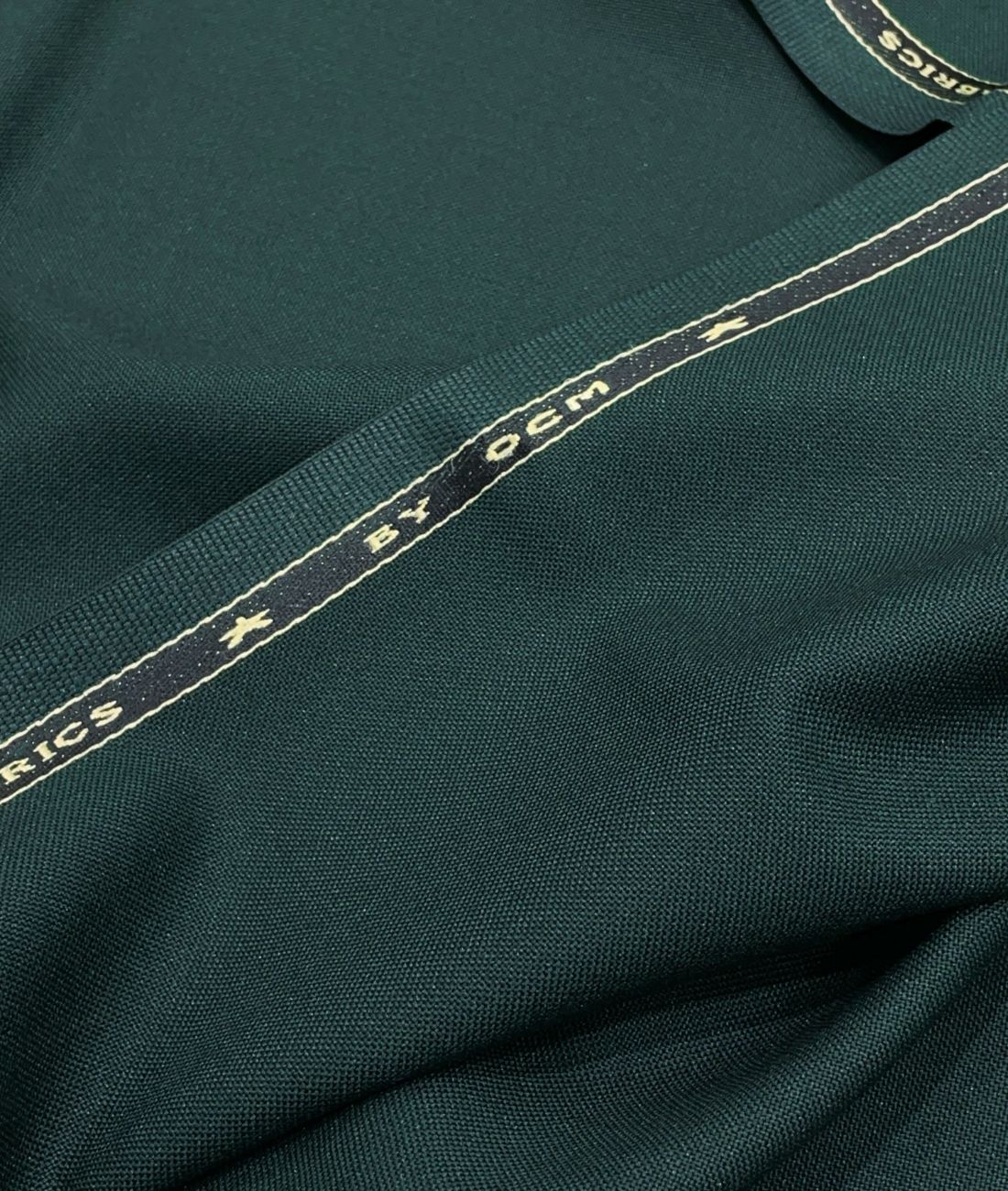Ocm Dark Green Wool Blend Suiting Fabric