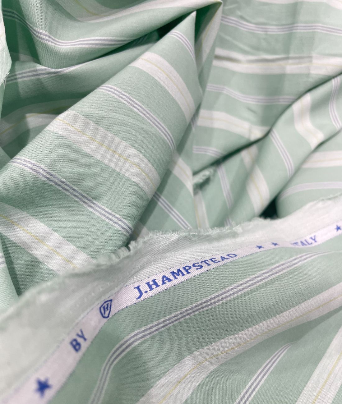 J.Hampstead Stripe Luxury Giza Cotton Fabric for Men's Shirt