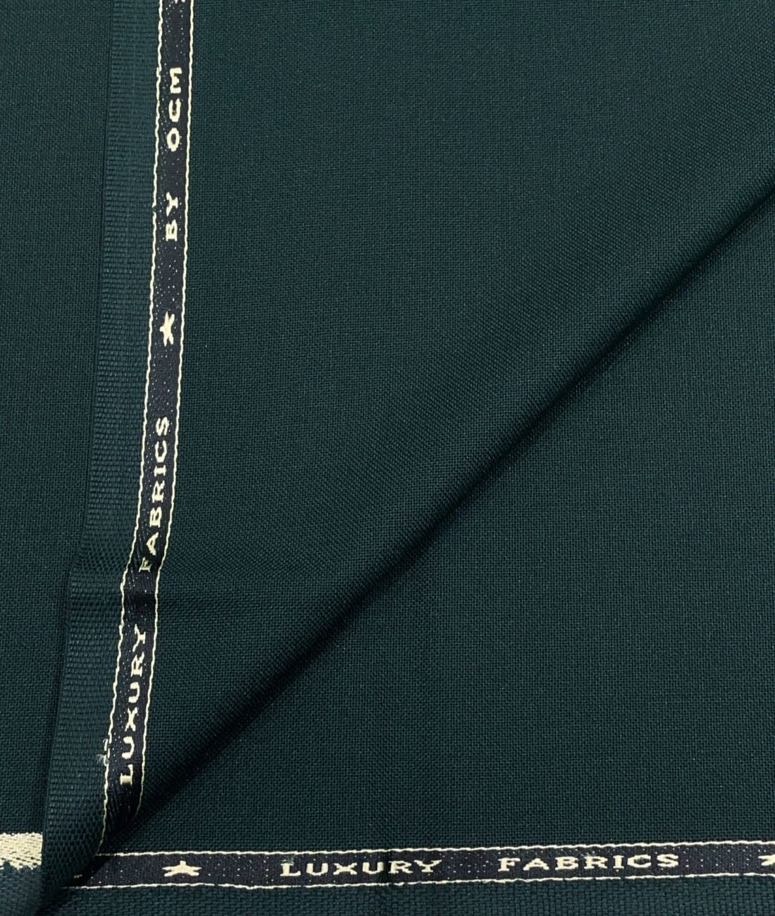 Ocm Dark Green Wool Blend Suiting Fabric