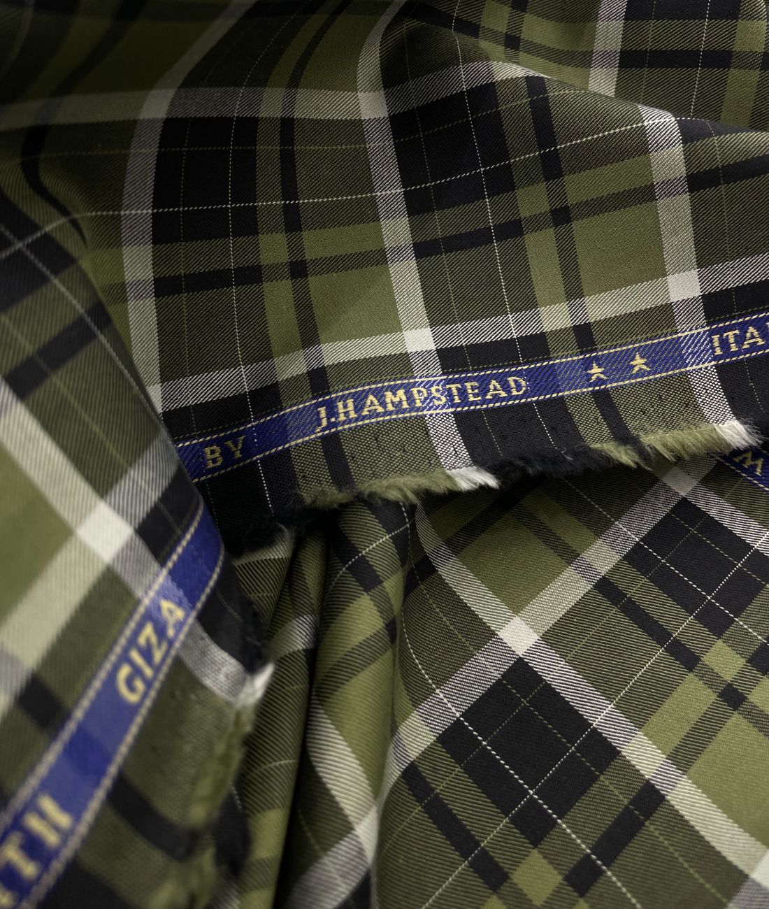 J.Hampstead Luxury 2 Ply Burberry Checks Giza Cotton Fabric for Men's Shirt