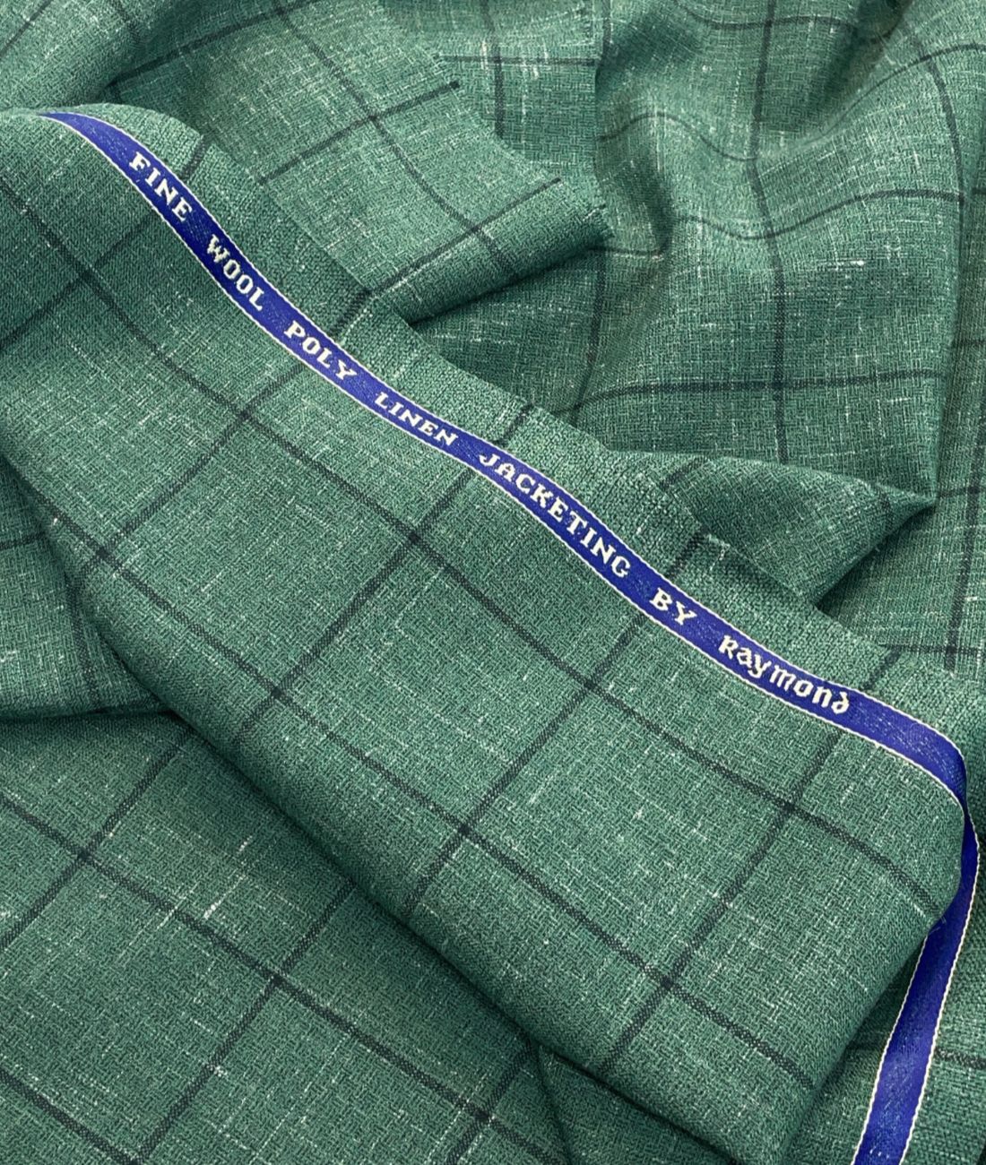 Raymond Wool + Linen Luxury Checks Suiting Fabric