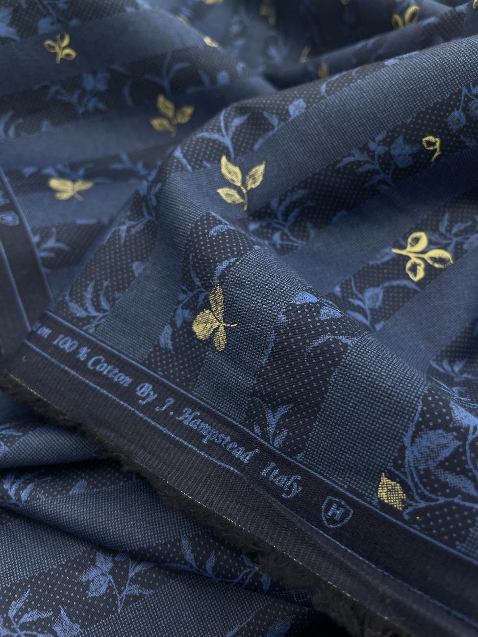 J.Hampstead Floral Print Luxury Cotton Fabric for Men's Shirt