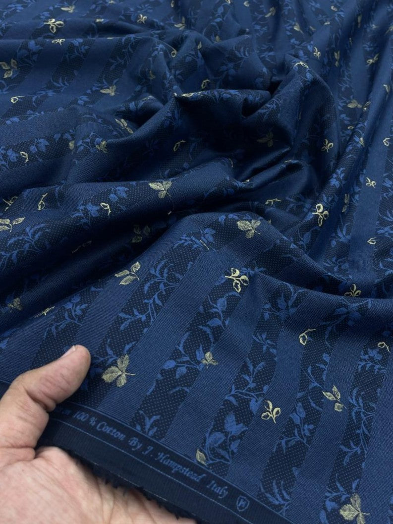 J.Hampstead Floral Print Luxury Cotton Fabric for Men's Shirt