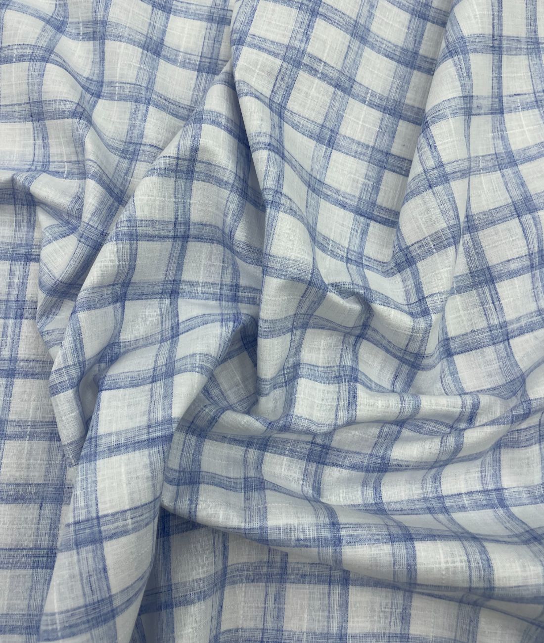 Checkered Linen Fabric for Shirt & Kurta