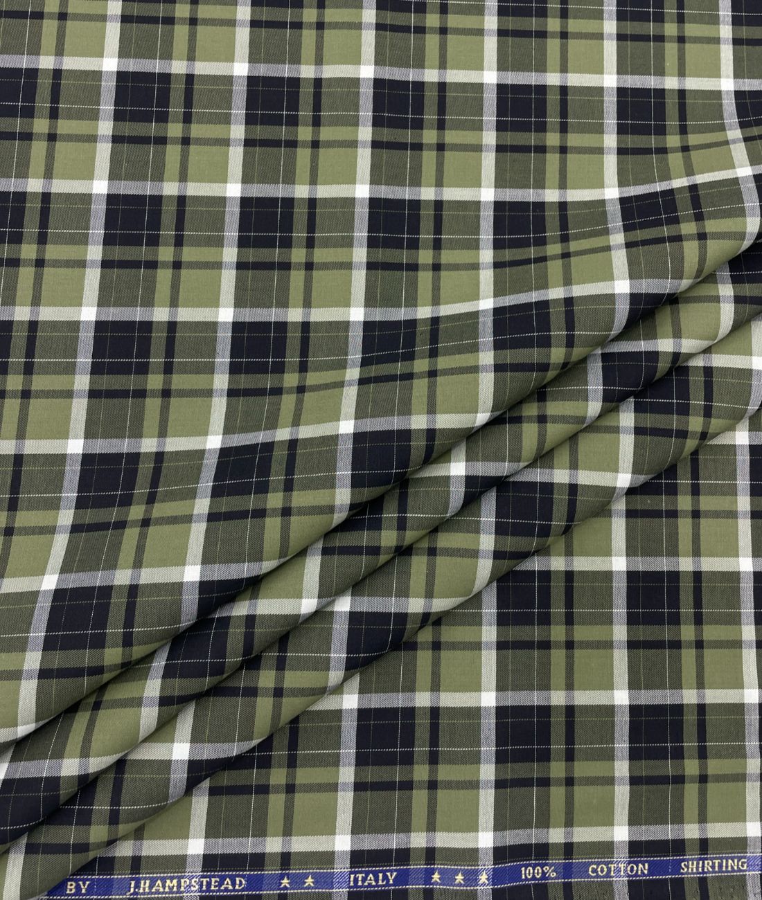 J.Hampstead Luxury 2 Ply Burberry Checks Giza Cotton Fabric for Men's Shirt