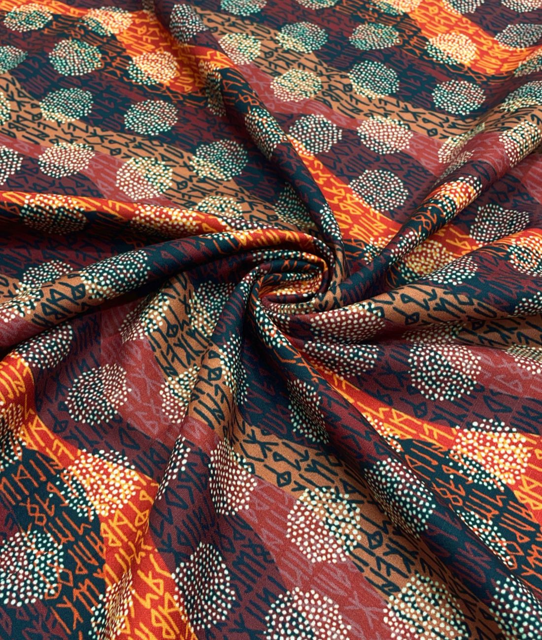 Vibrant Weave Printed Anti Wrinke Cotton Fabric for Men's Shirts & Kurta