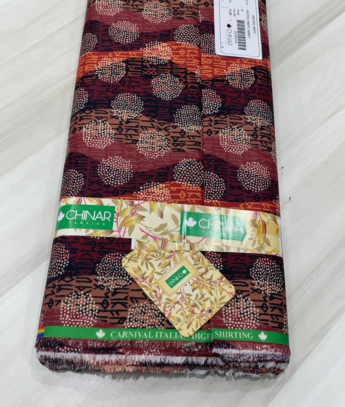 Vibrant Weave Printed Anti Wrinke Cotton Fabric for Men's Shirts & Kurta