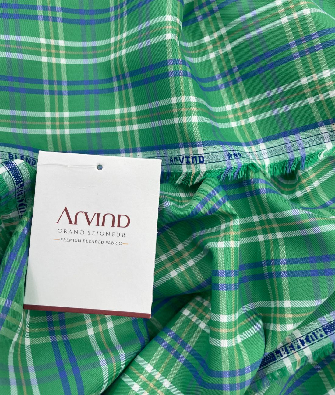 Arvind Checks Premium Cotton Fabric for Shirt