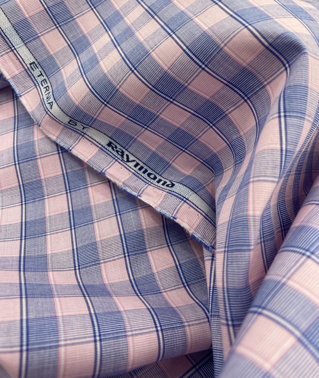 Raymond Pastel Checks Premium Cotton Fabric for Men's Shirt