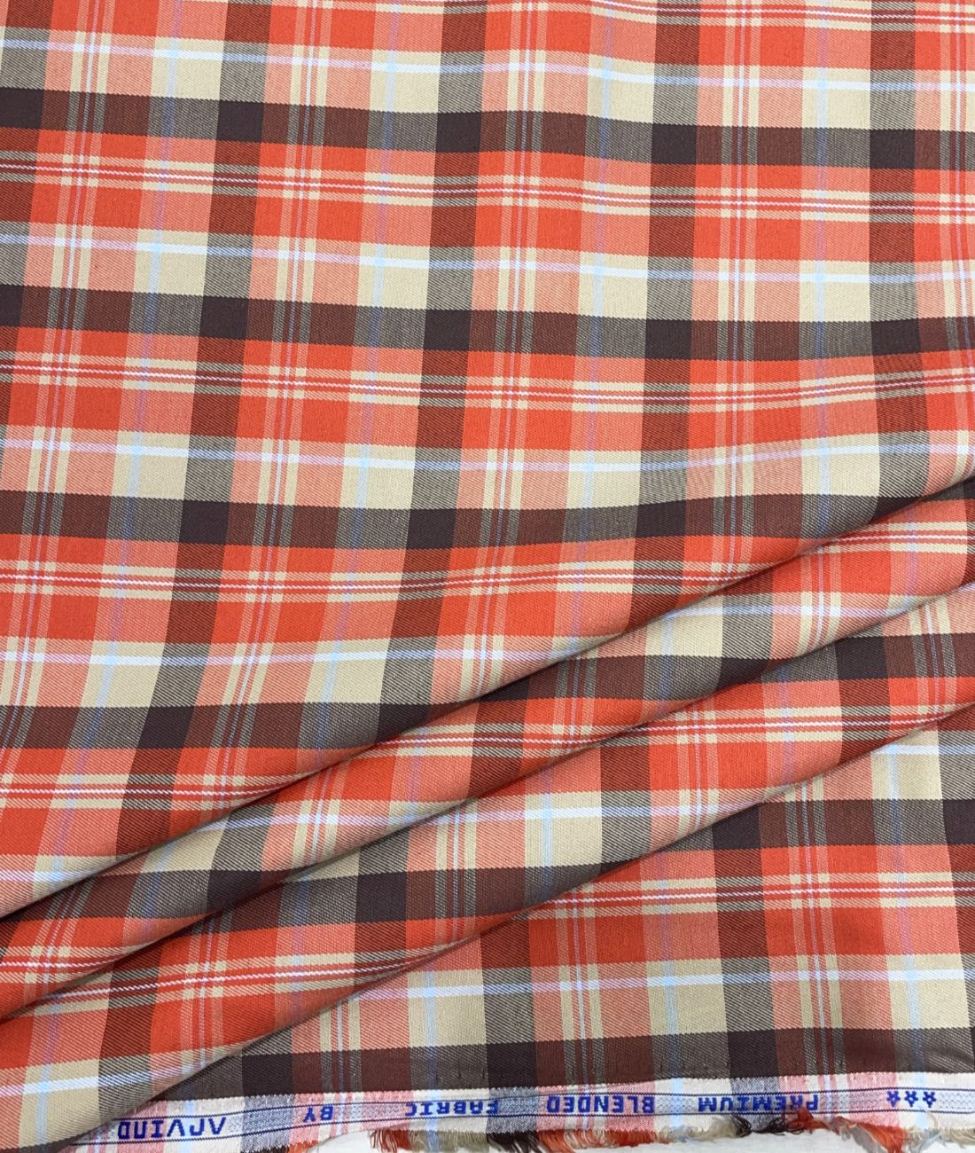 Arvind Premium Cotton Checks Fabric for Men's Shirt