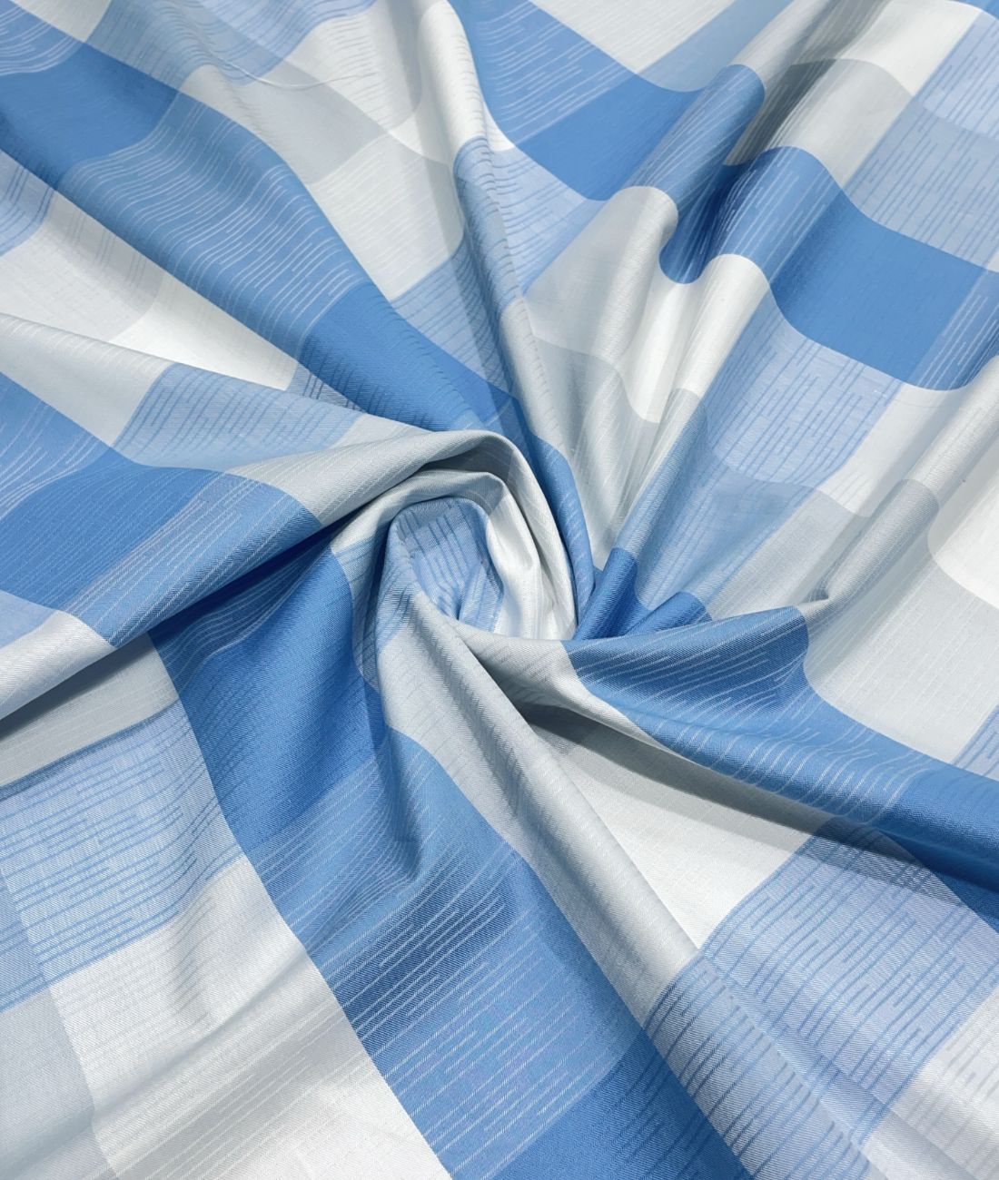 Reid & Taylor Luxury Giza Cotton Big Checks Fabric for Men's Shirt