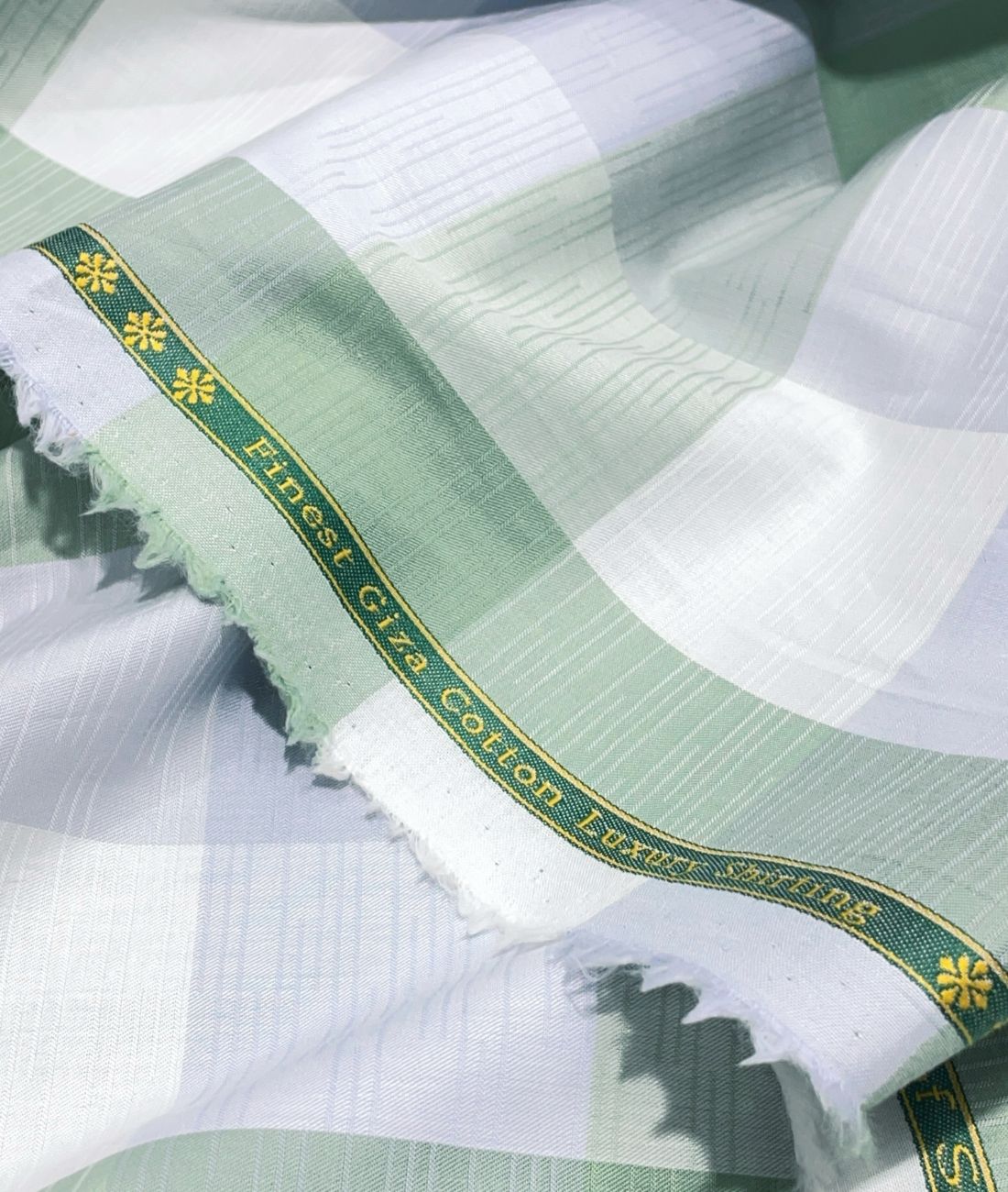 Reid & Taylor Luxury Giza Cotton Big Checks Fabric for Men's Shirt