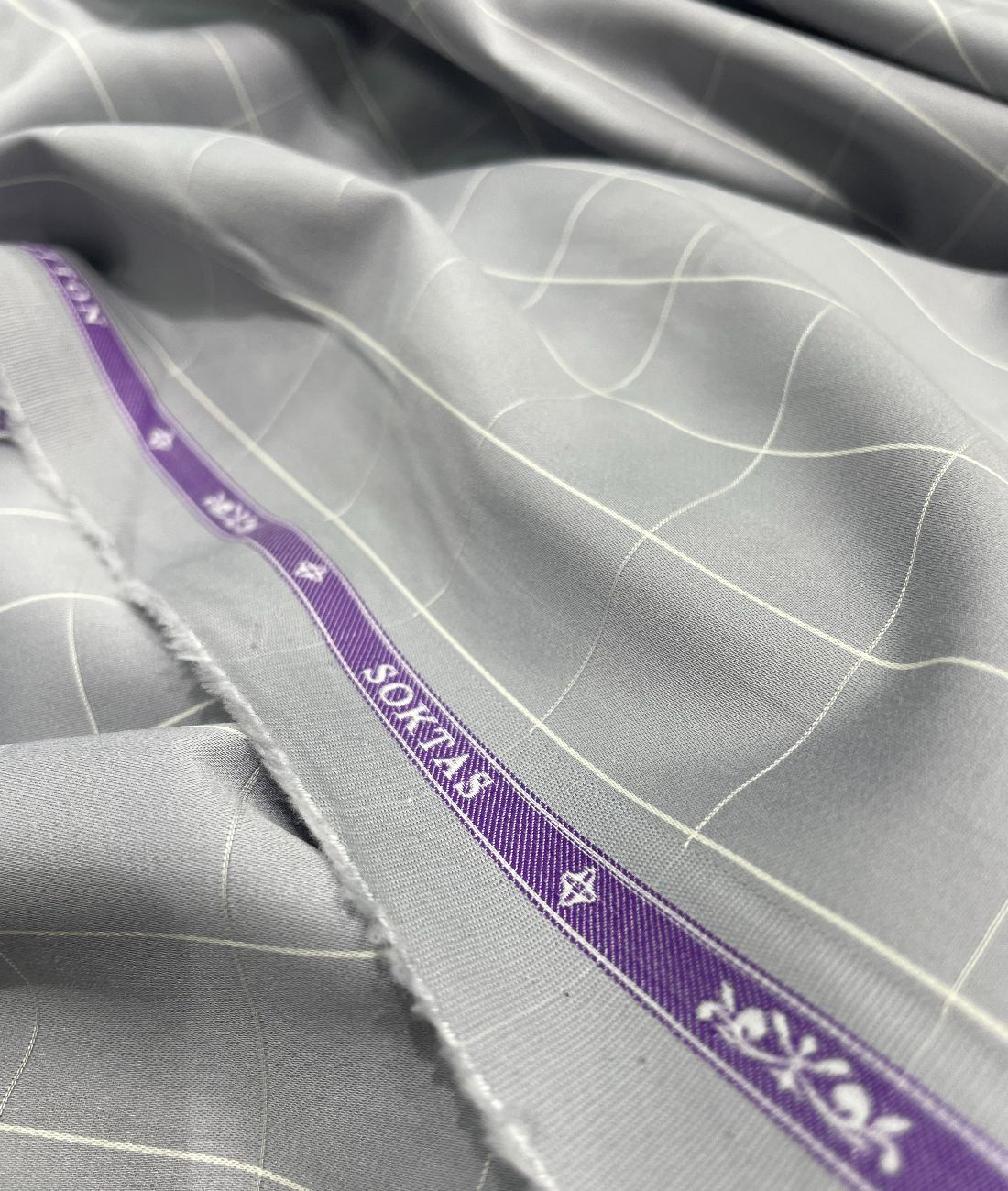 Soktas Checks Luxury 2 Ply Giza Cotton Fabric for Men's Shirts