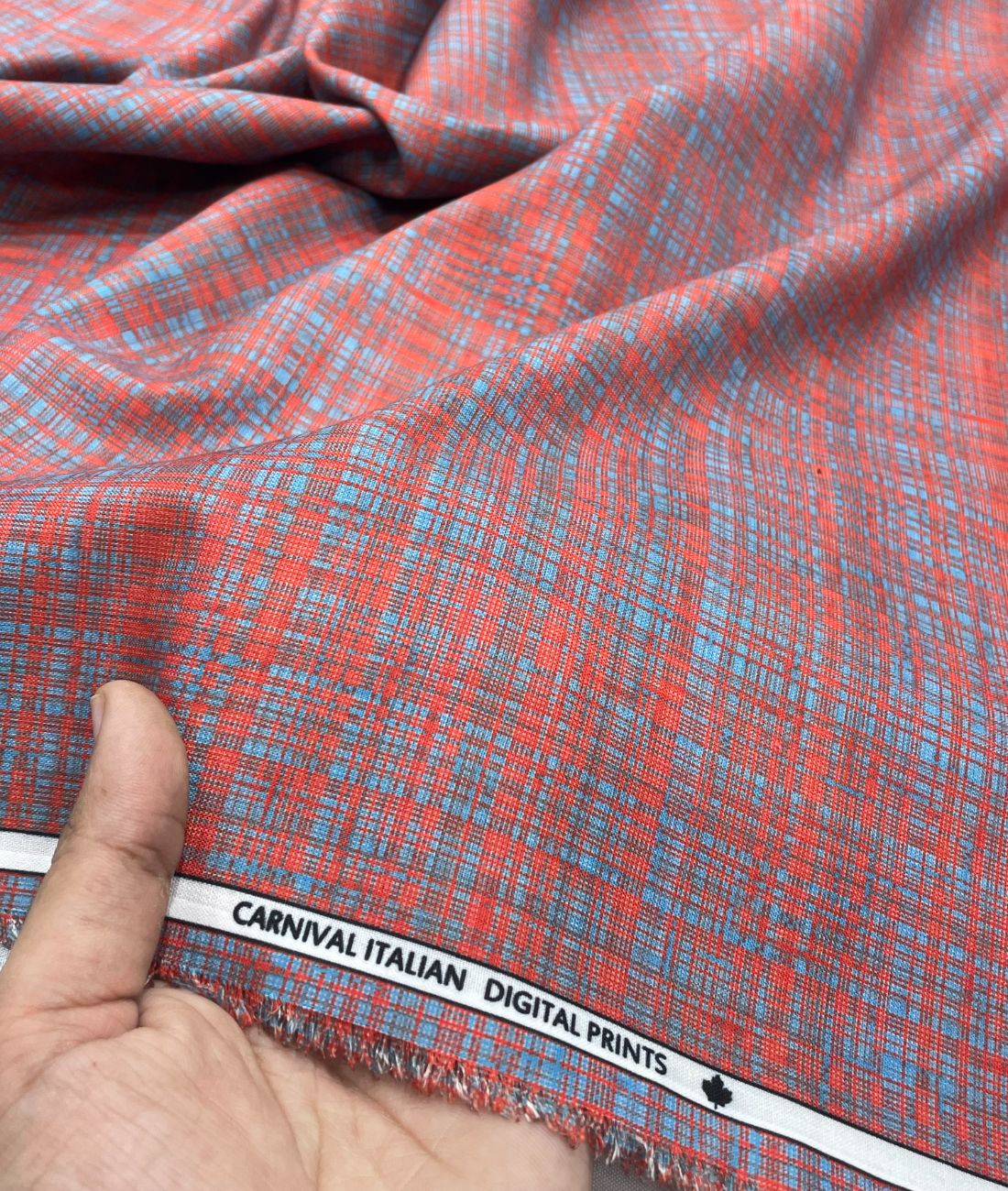 Heritage Check Printed Anti Wrinke Cotton Fabric for Men's Shirts & Kurta