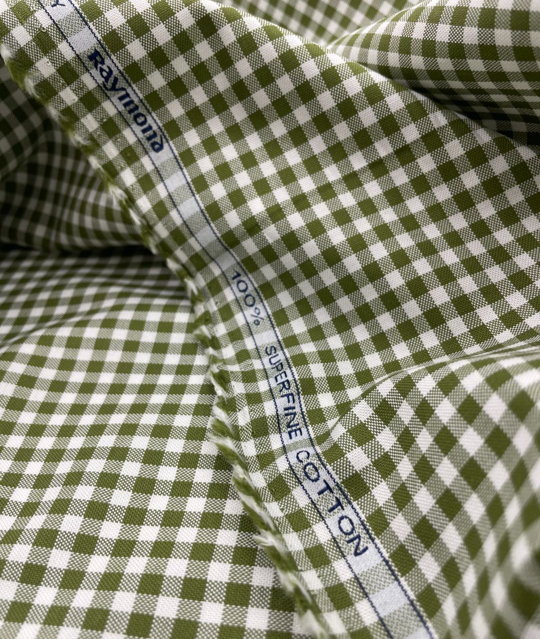 Raymond Small Check Premium Cotton Fabric for Men's Shirt