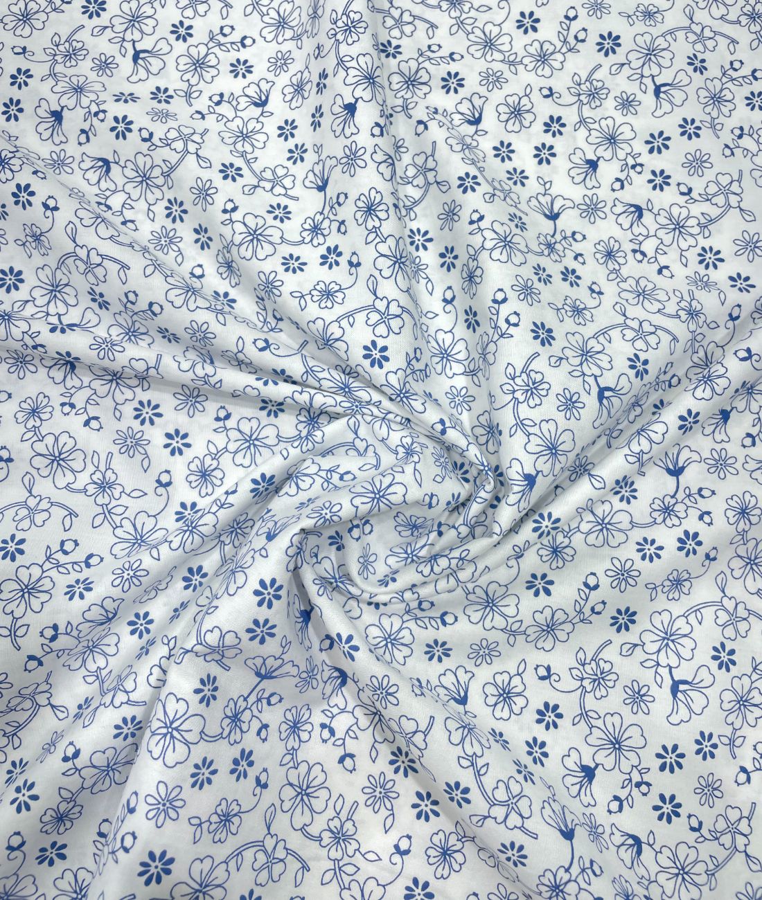 Loro Piana White Floral Printed Shirt Fabric for Men's Shirt