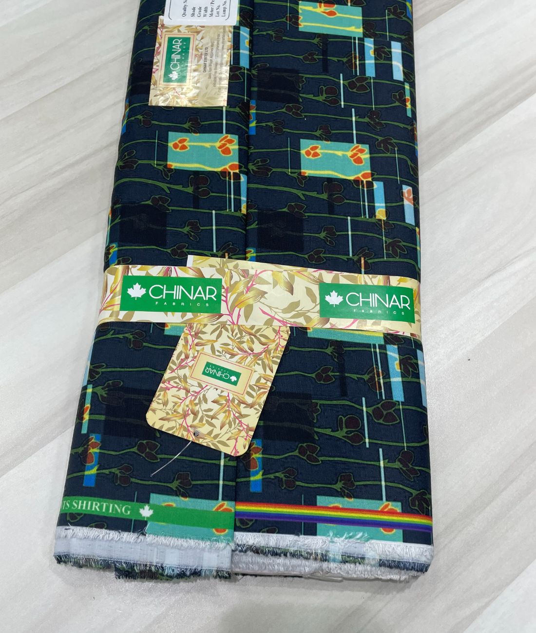 EcoChic Printed Anti Wrinke Cotton Fabric for Men's Shirts & Kurta