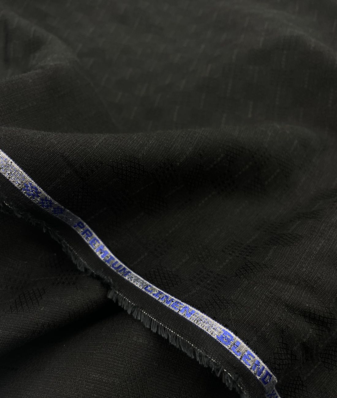 Black Jacquard Linen Fabric for Shirt & Kurta