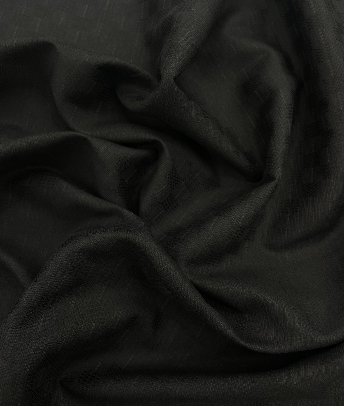 Black Jacquard Linen Fabric for Shirt & Kurta