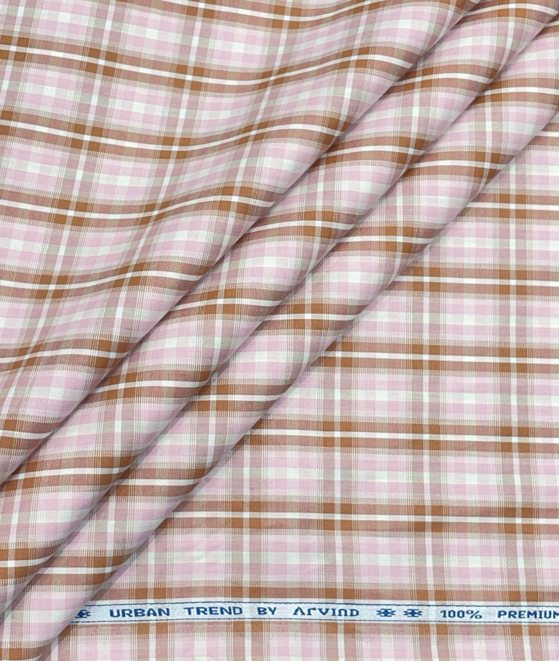 Arvind Premium Cotton Checks Fabric for Men's Shirt
