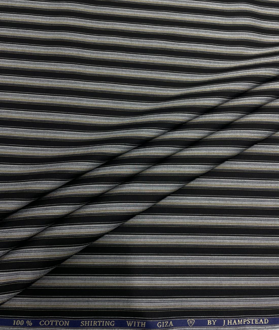 J.Hampstead Stripe Luxury 2 Ply Cotton Fabric for Premium Men's Shirt