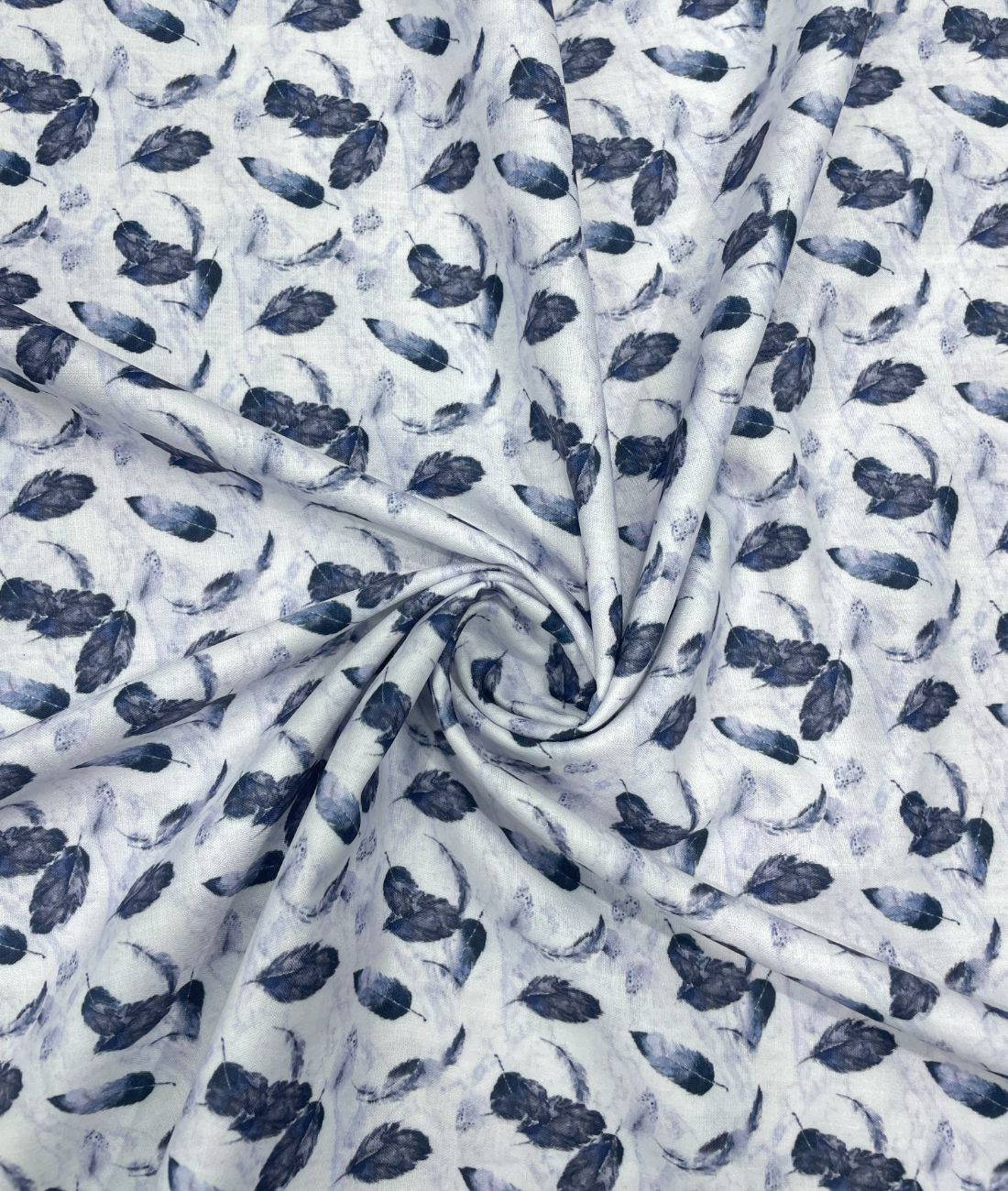 Leafy Serenity Printed Anti Wrinke Cotton Fabric for Men's Shirts & Kurta