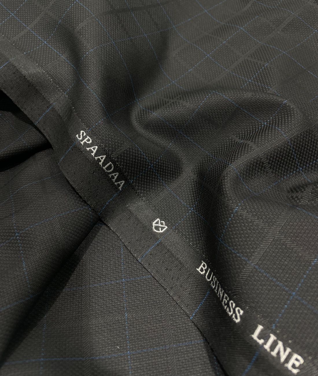 Spaadaa Black Self Checks Premium Business Line TR Fabric