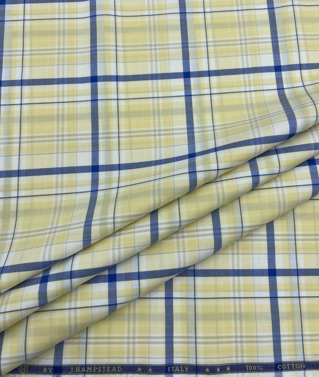 J.Hampstead Luxury 2 Ply Burberry Checks Giza Cotton Fabric for Men's Shirt