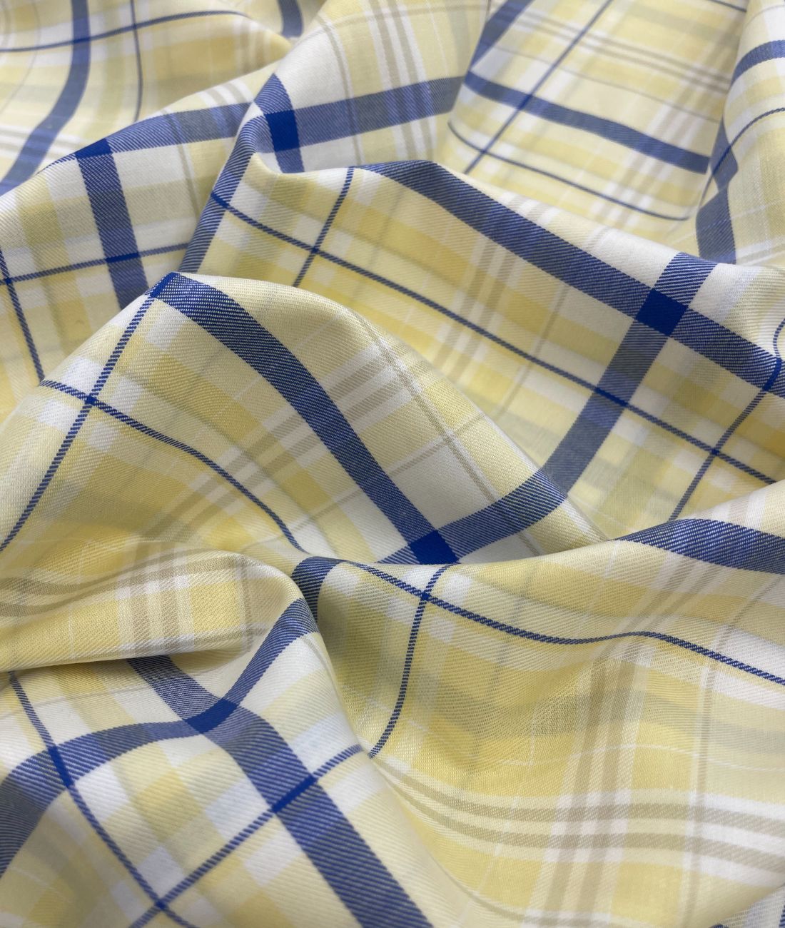 J.Hampstead Luxury 2 Ply Burberry Checks Giza Cotton Fabric for Men's Shirt