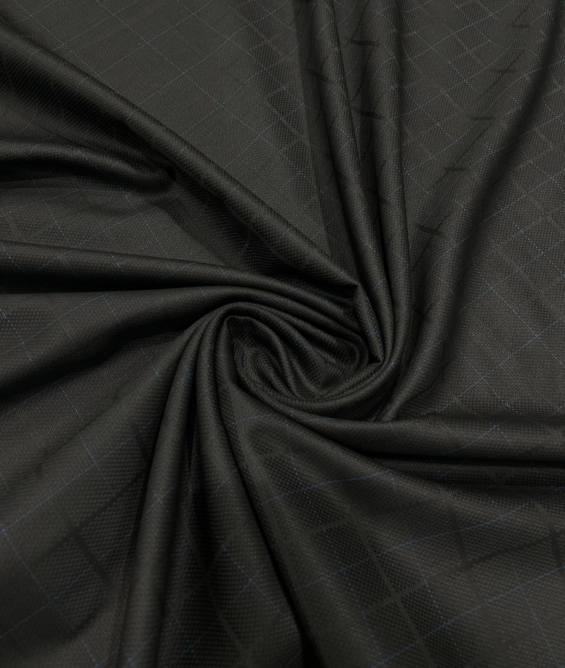 Spaadaa Black Self Checks Premium Business Line TR Fabric