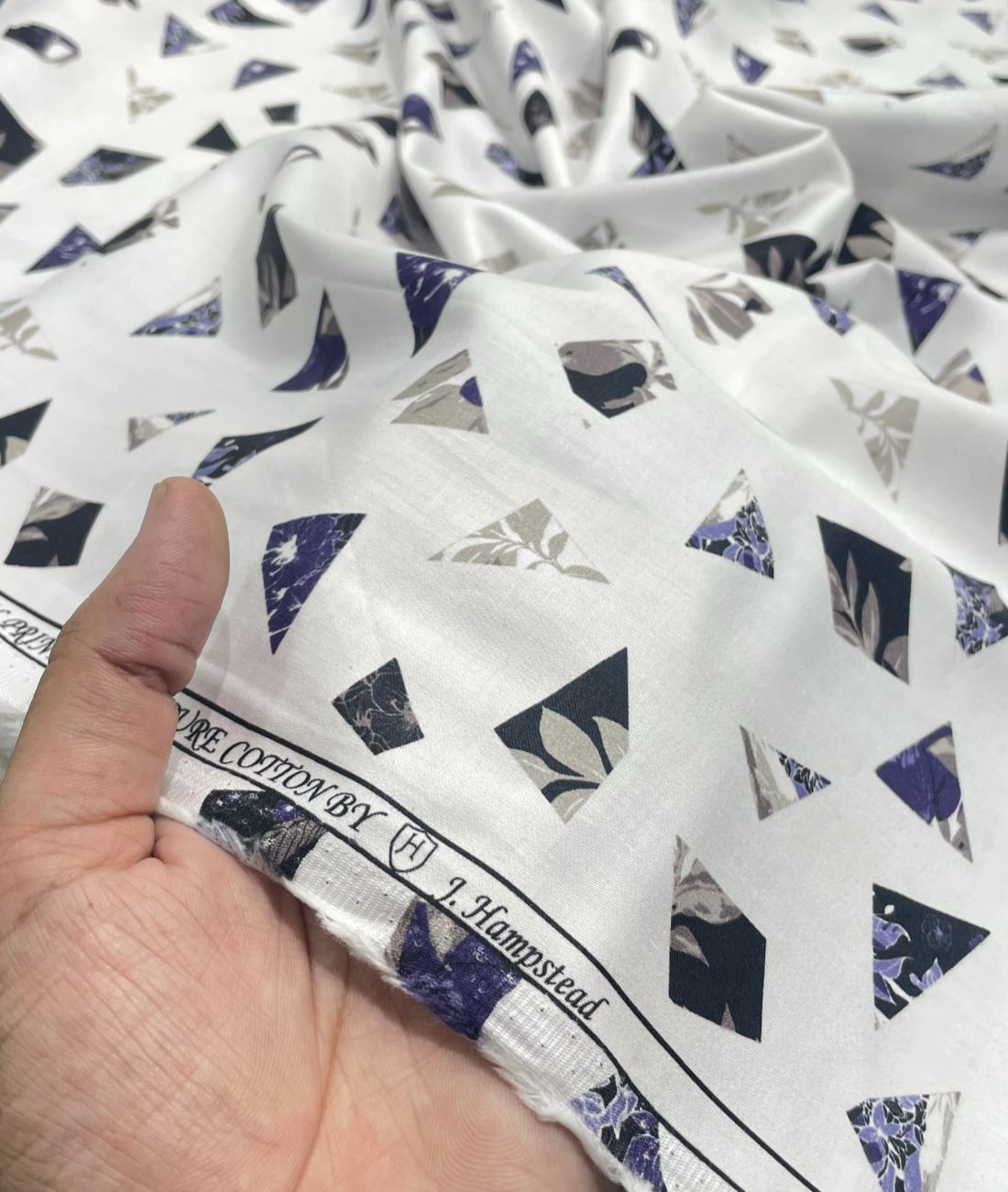 J.Hampstead White Exotic Ultra Luxury Giza Cotton Fabric for Shirt