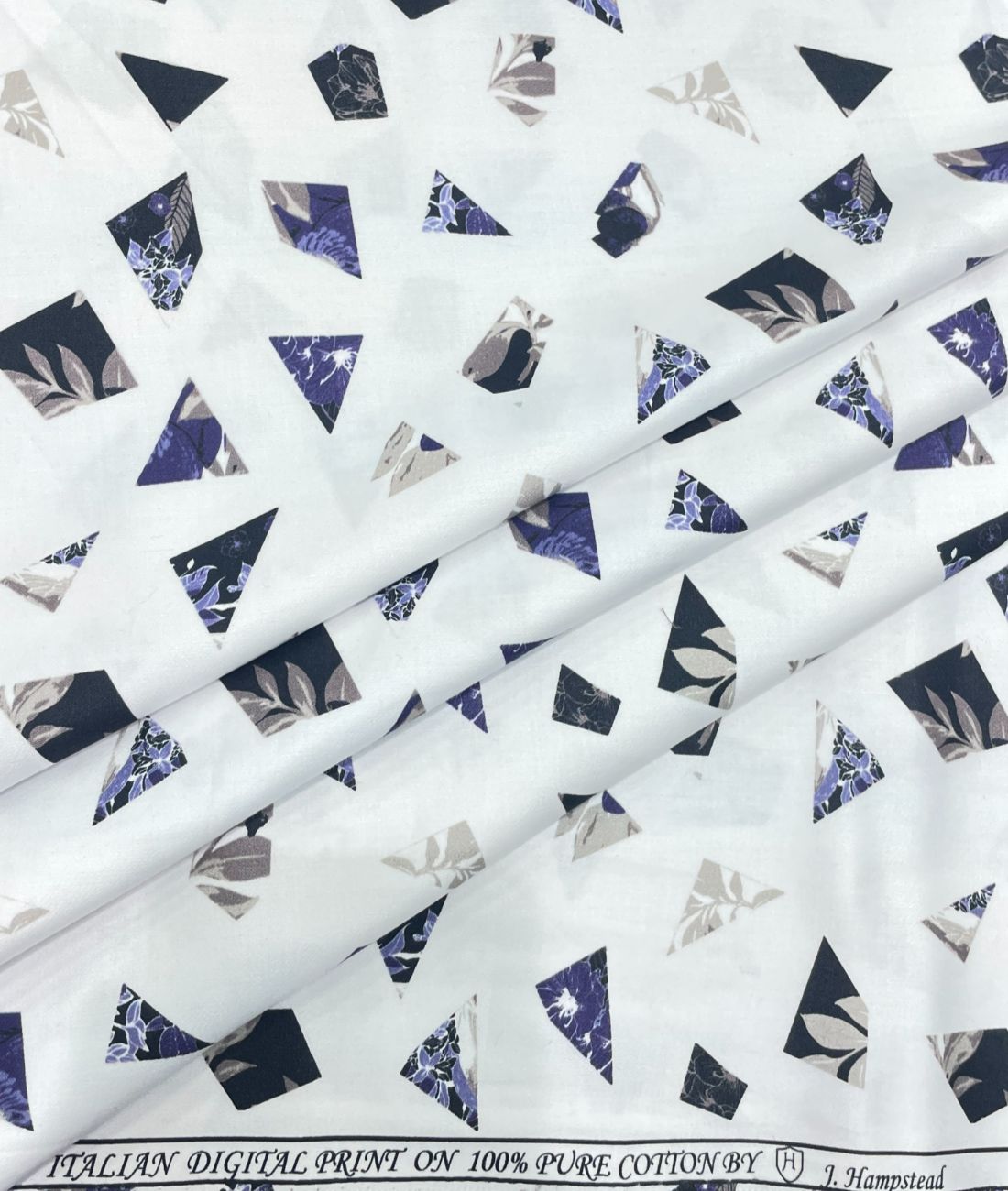 J.Hampstead White Exotic Ultra Luxury Giza Cotton Fabric for Shirt