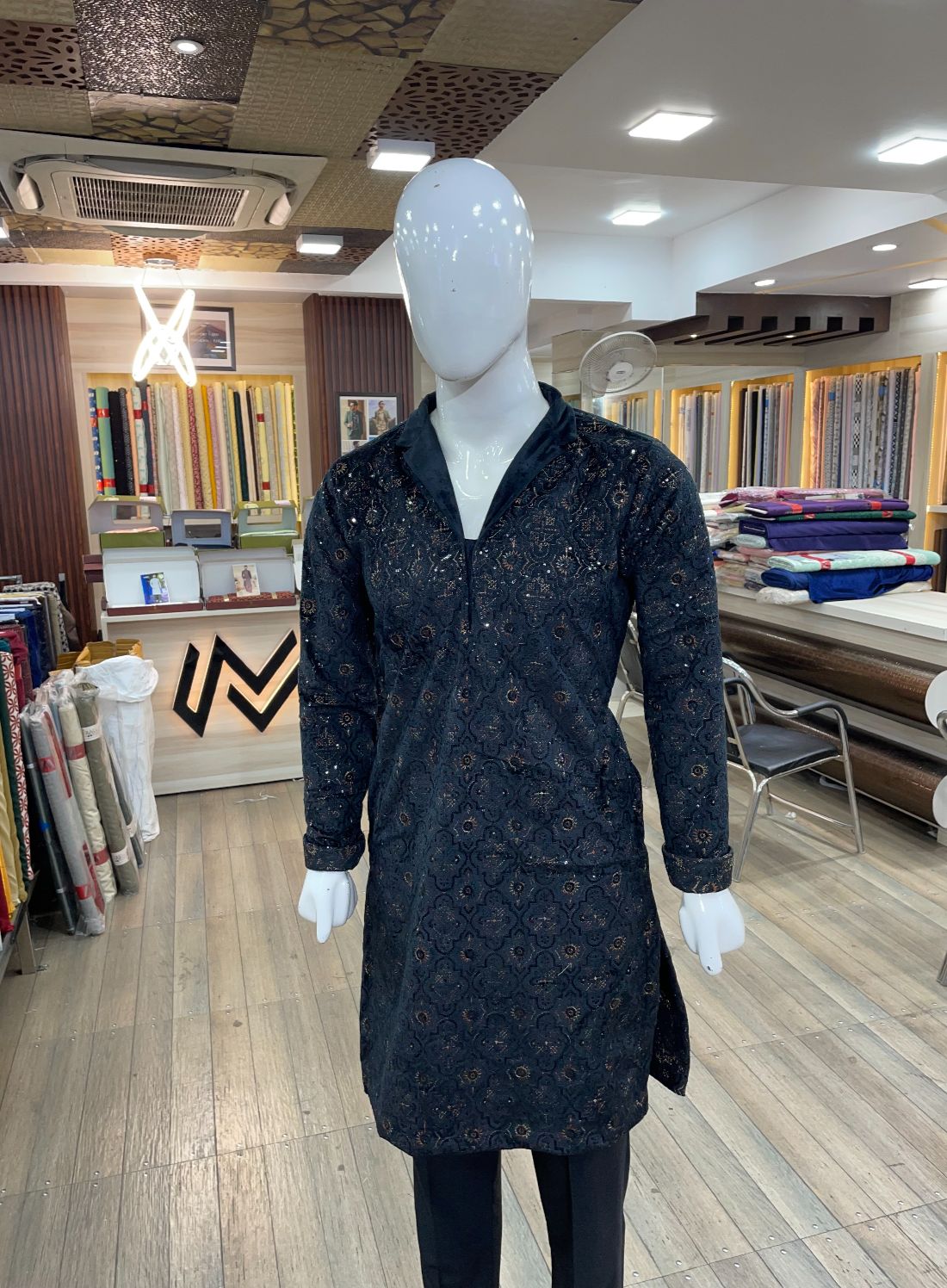 Kartik Aryan Inspired Heavy Embroidered Open Neck Kurta