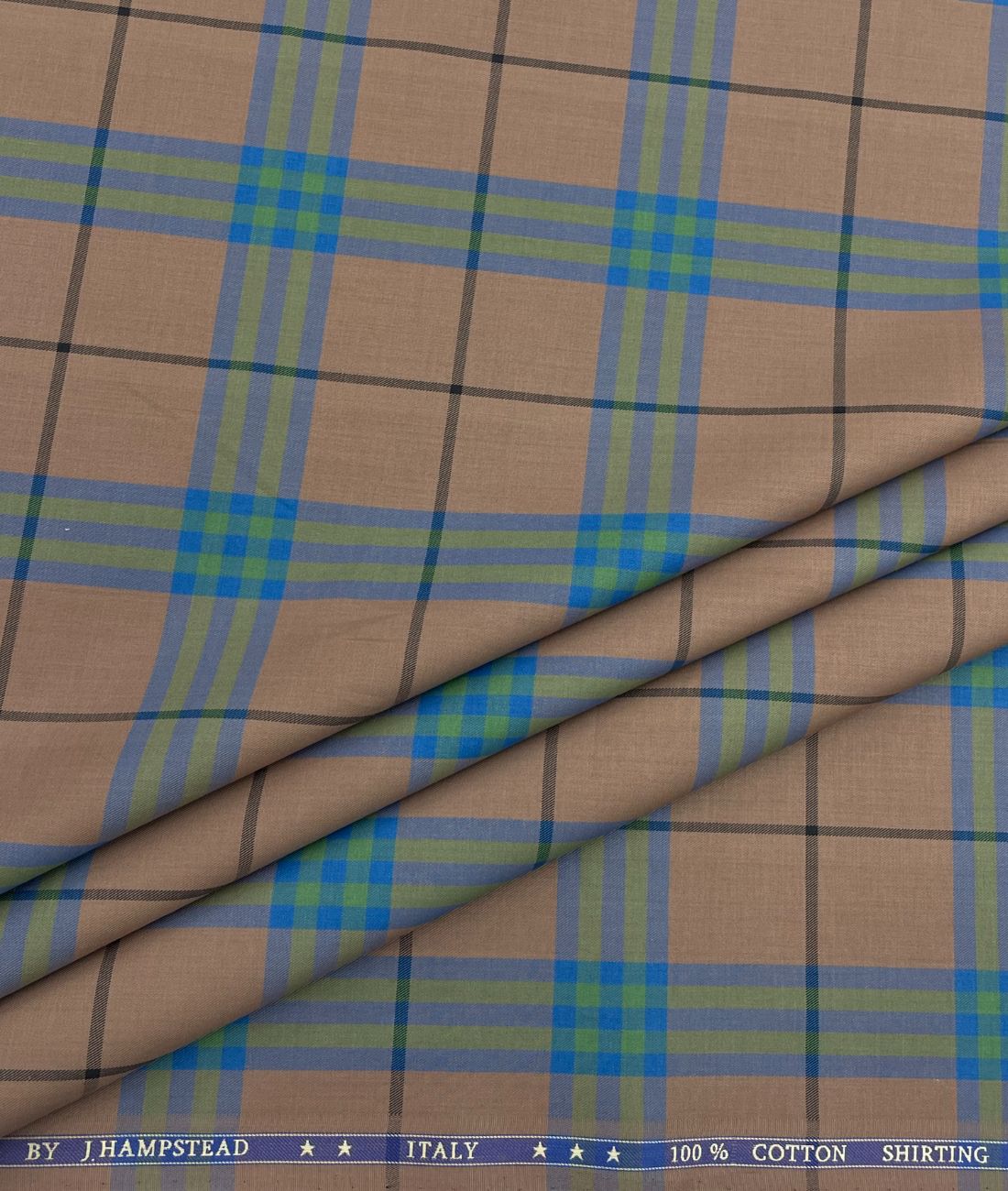J.Hampstead Luxury 2 Ply Burberry Checks Giza Cotton Fabric for Men's Shirt