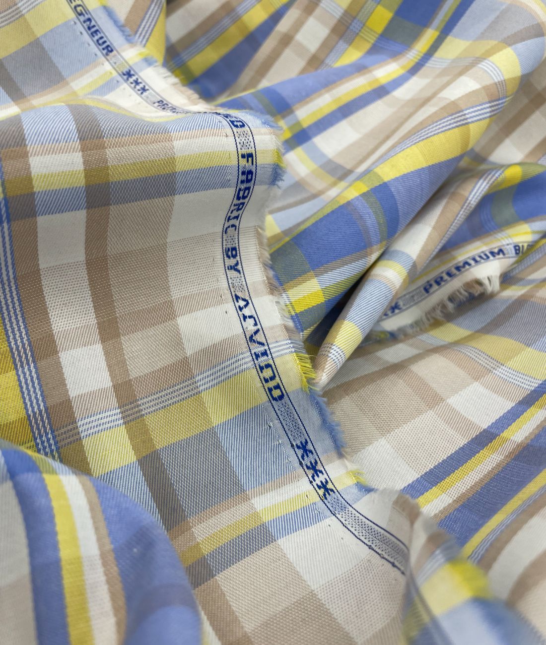 Arvind Premium Cotton Checks Fabrics for Shirt