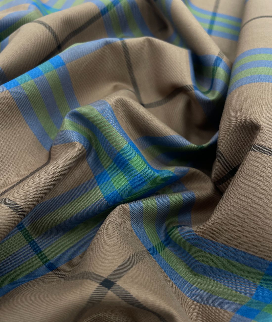 J.Hampstead Luxury 2 Ply Burberry Checks Giza Cotton Fabric for Men's Shirt