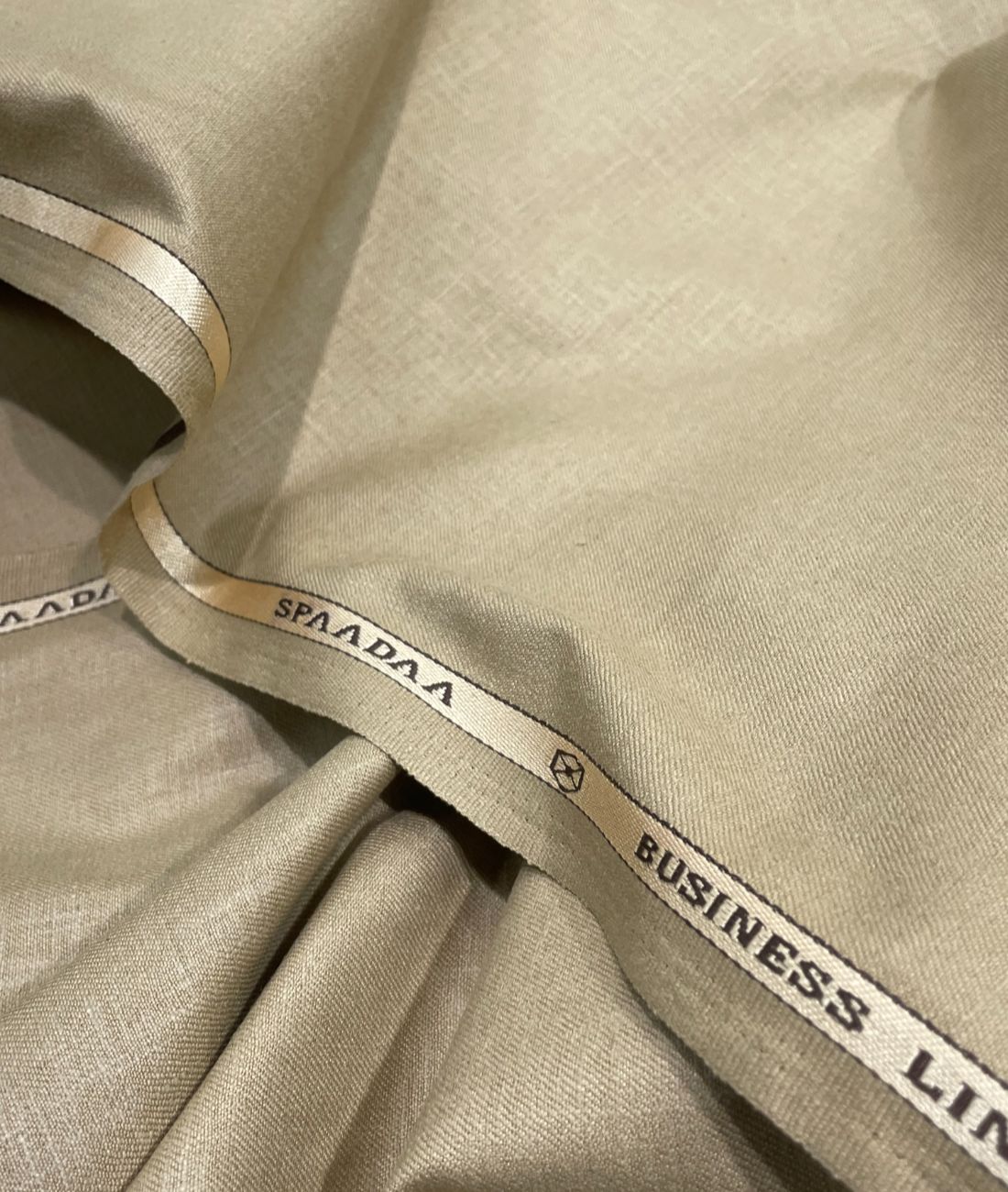 Spaadaa Beige Linen Cotton Politician Pant Fabric