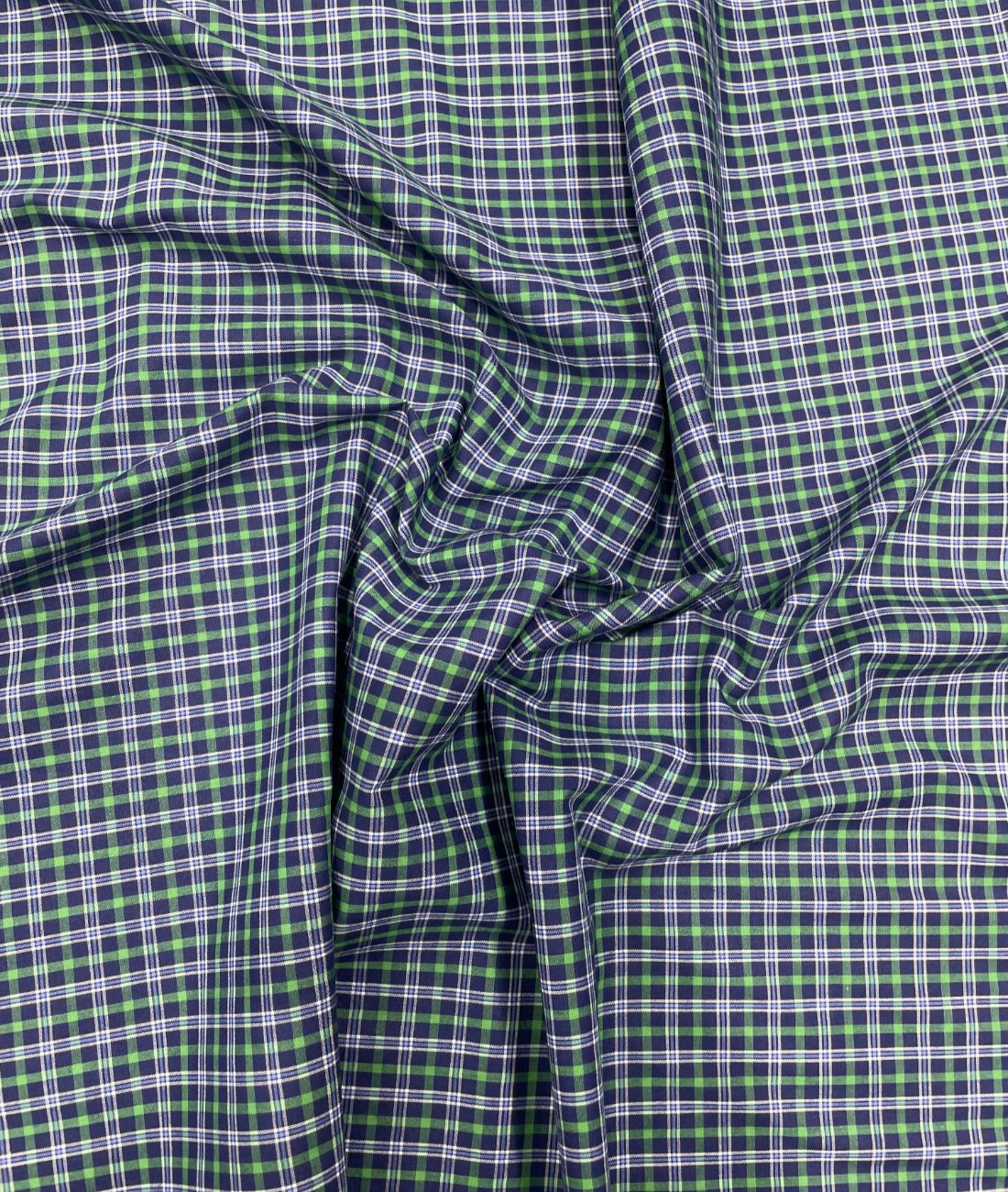Arvind Tresca Small Checks Formal Premium 100% Cotton Fabric for Mens's Shirt