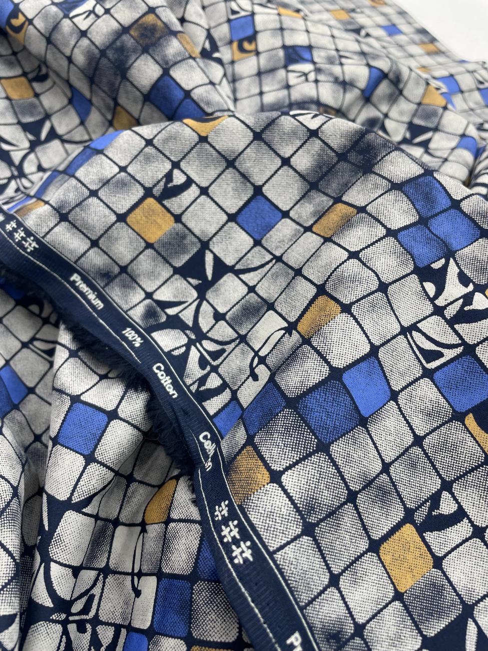 Brunello Ferragamo Abstract Print Fabric for Men's Shirt