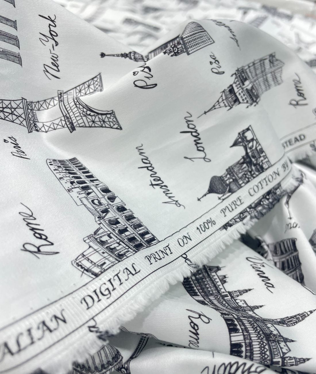 J.Hampstead City Prints Premium Giza Cotton Fabric for Men's Shirt