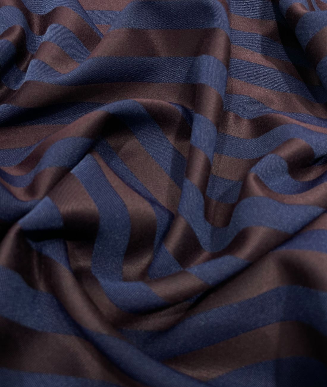 Augustus Luxury Stripe Blue & Wine Stretchable Fabric for Suit & Blazer