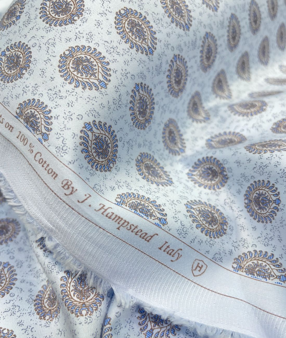 J.Hampstead Printed Luxury Giza Cotton Fabric for Men's Shirt